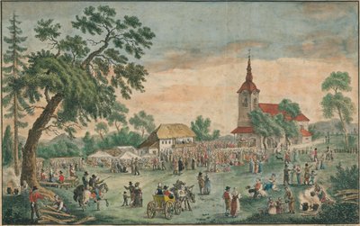 Das Kirchweihfest zu St. Rochus bei Laibach von Vincenc Dorfmeister and Rozalija Eger